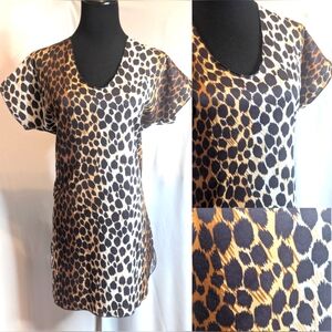 Vintage Leopard Print Slip Dress